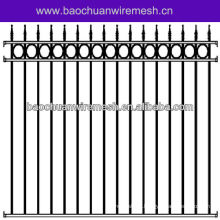 8' x 5' 3-rail wrought iron fence